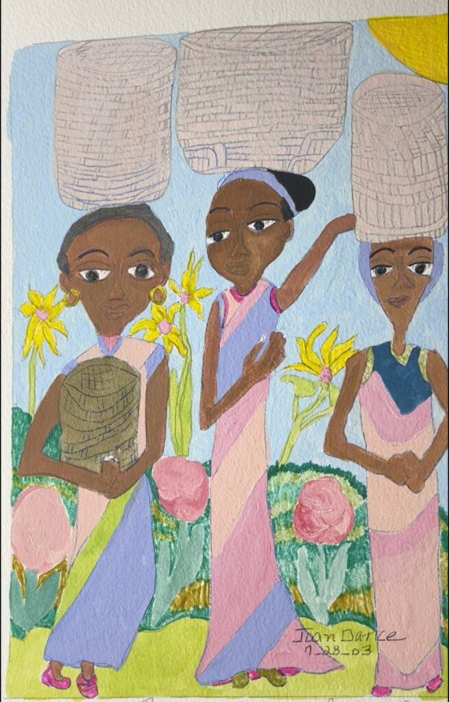 Three Basket Head Women